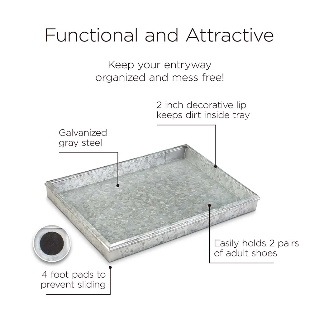 20" Classic Steel Boot Tray - Image 4