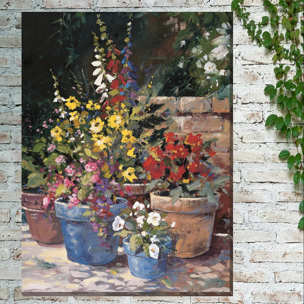 Blue Pots Outdoor Wall Art - Image 2