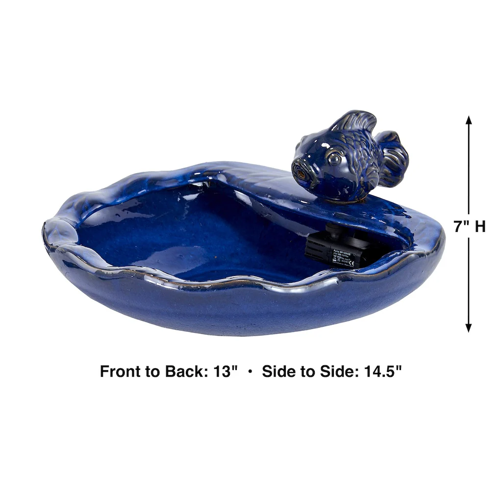 Ceramic Koi Solar Fountain - Image 4