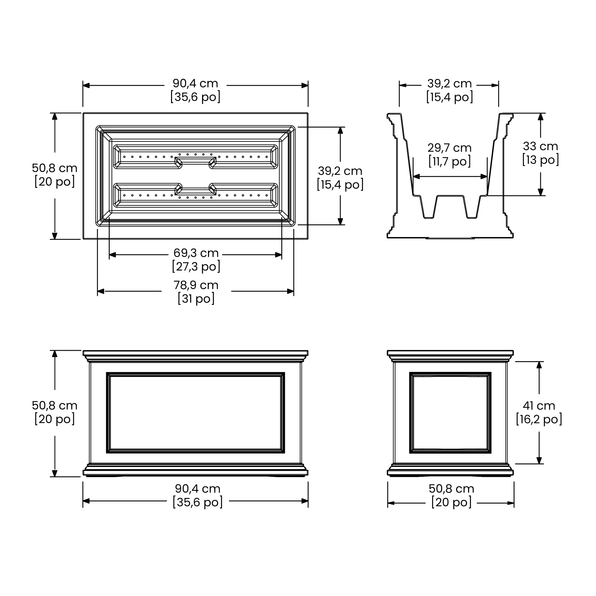 Fairfield 20x36 Planter - Image 7