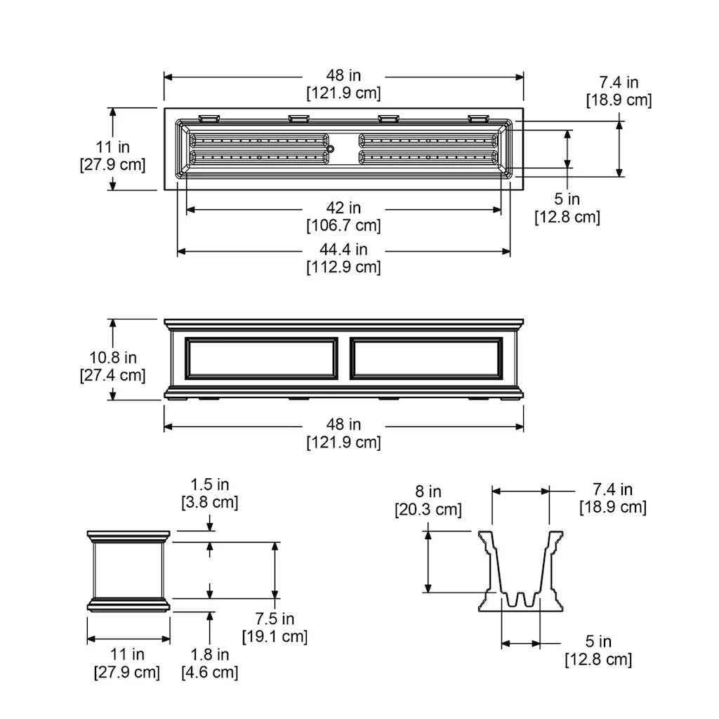 Fairfield 4ft Window Box - Image 10