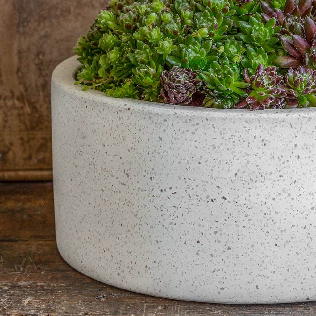Geo Cylinder Planter || Terrazzo White - Image 2