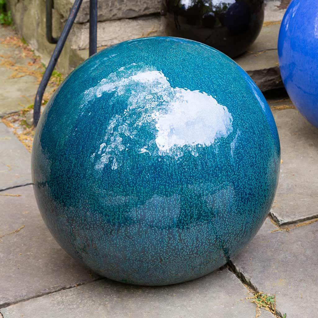 Glazed Sphere, Small || Indigo Rain