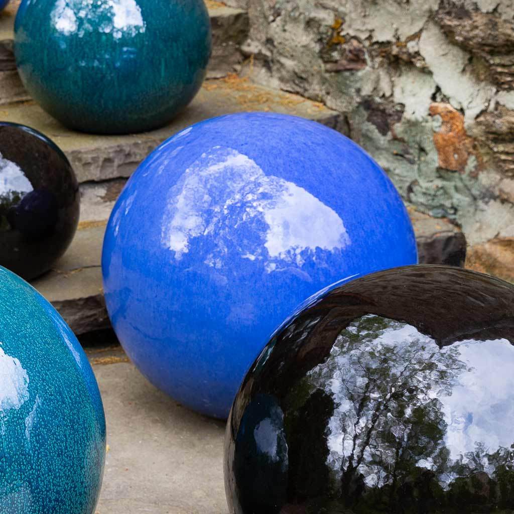Glazed Sphere, Small || Riviera Blue