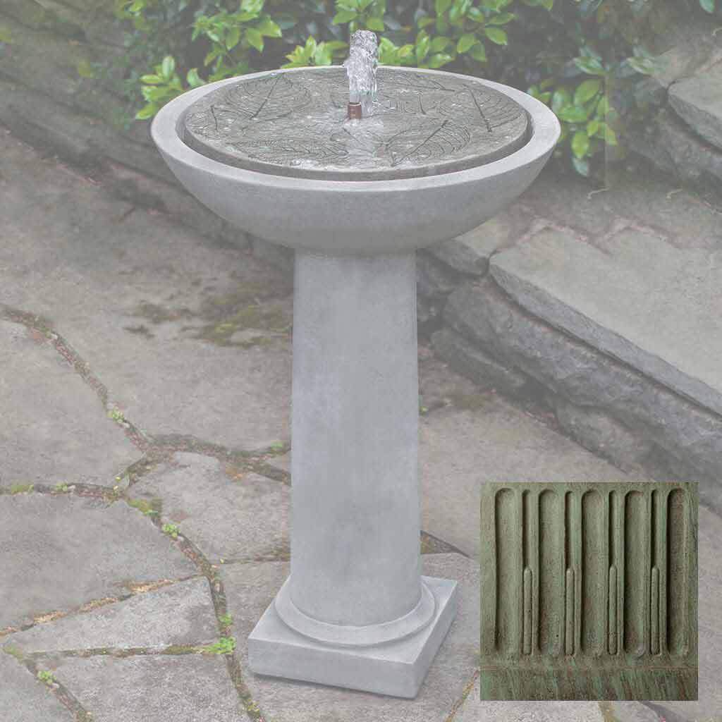 Hydrangea Leaves Birdbath Fountain - Image 4
