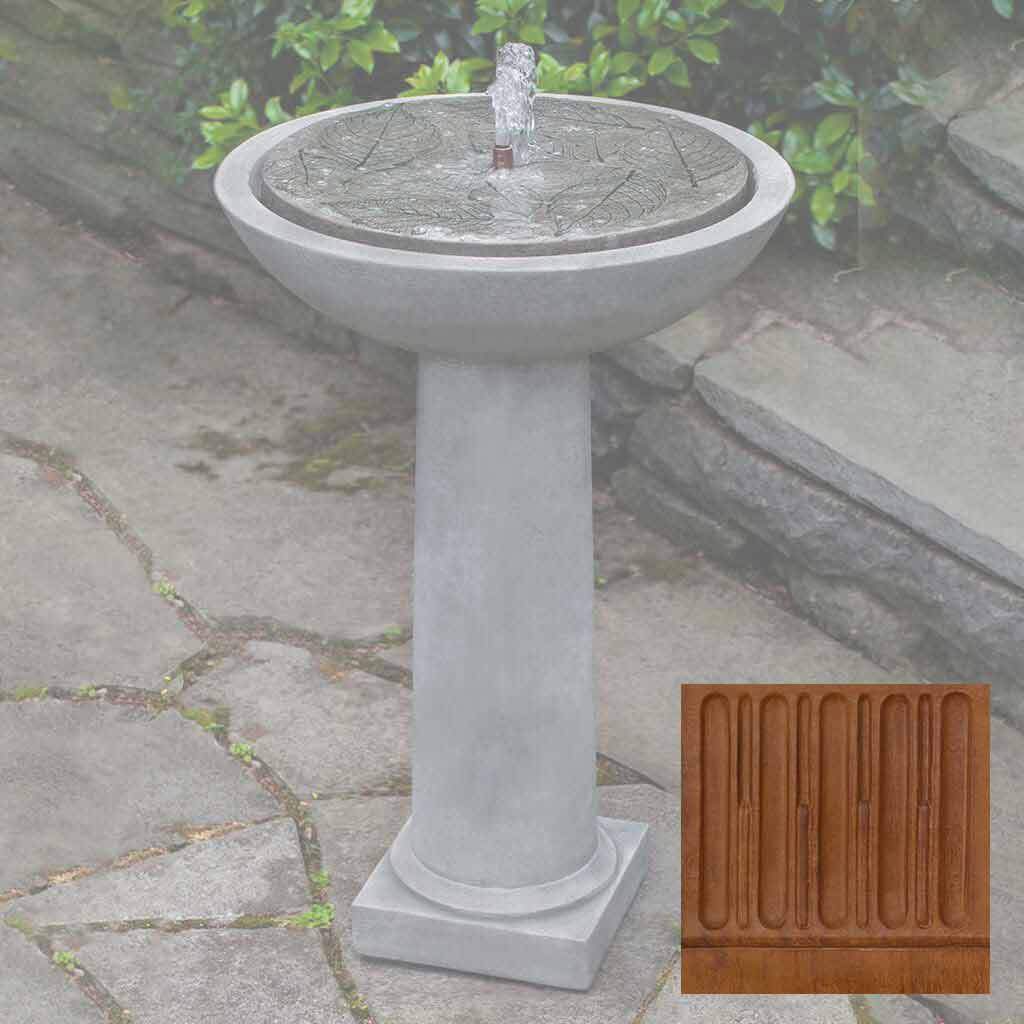 Hydrangea Leaves Birdbath Fountain - Image 9