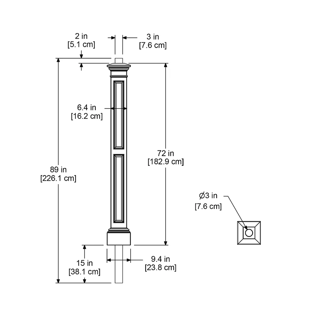 Liberty Lamp Post with Mount - Image 5