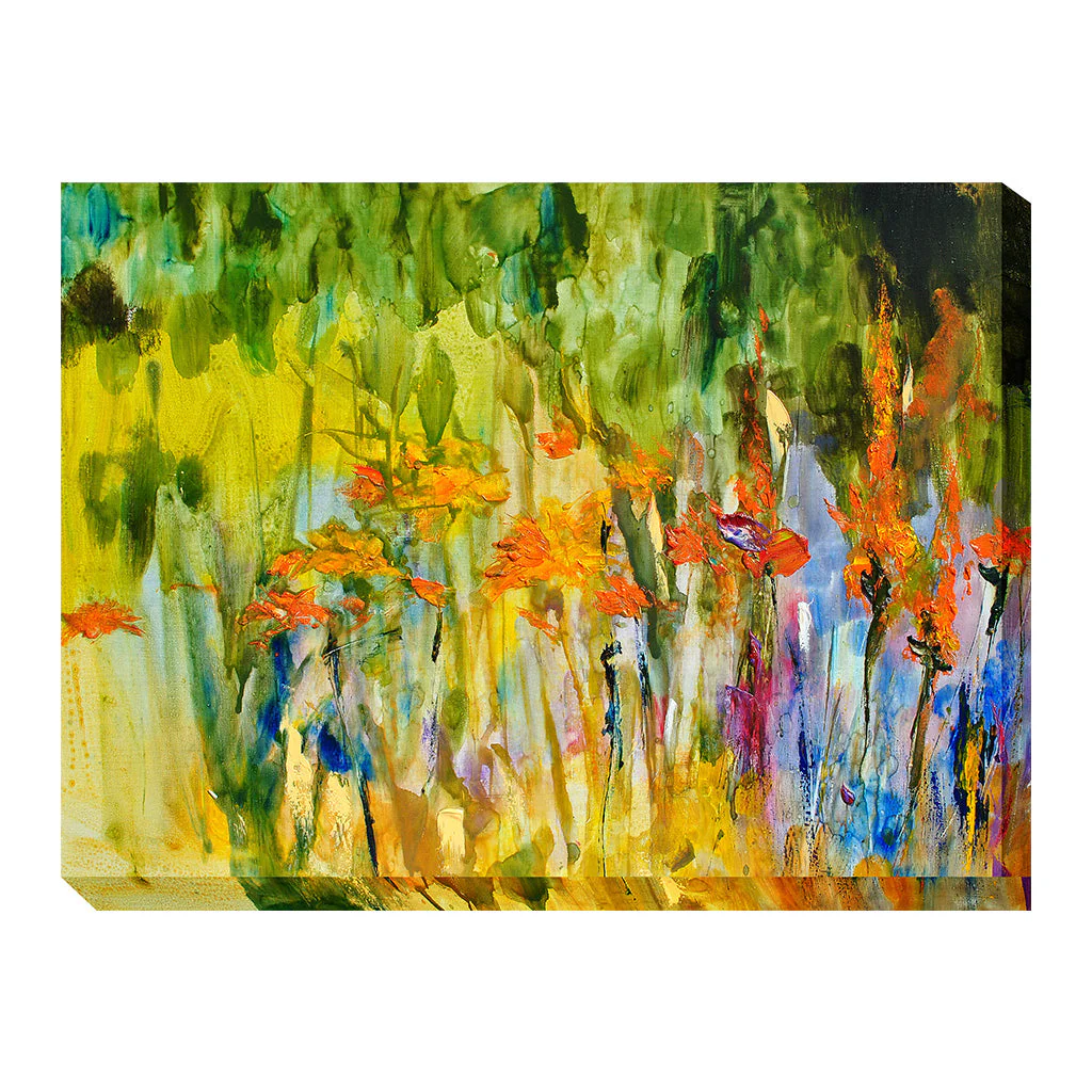Orange Lily Abstract Outdoor Wall Art