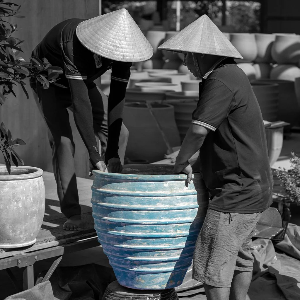 Vari Planter || Murano Celeste - Image 5