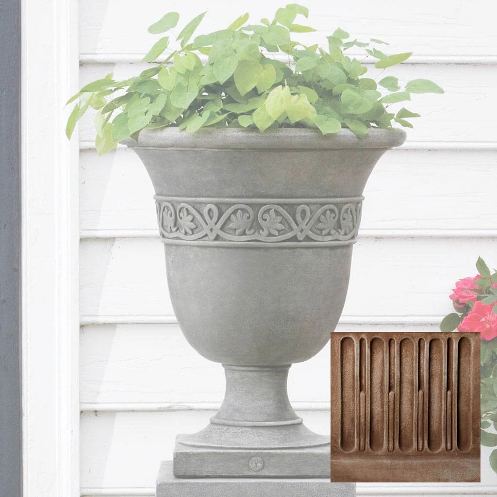 Williamsburg Strapwork Leaf Urn - Image 3